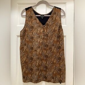 Worthington Animal Print Blouse. Size XL Tall.